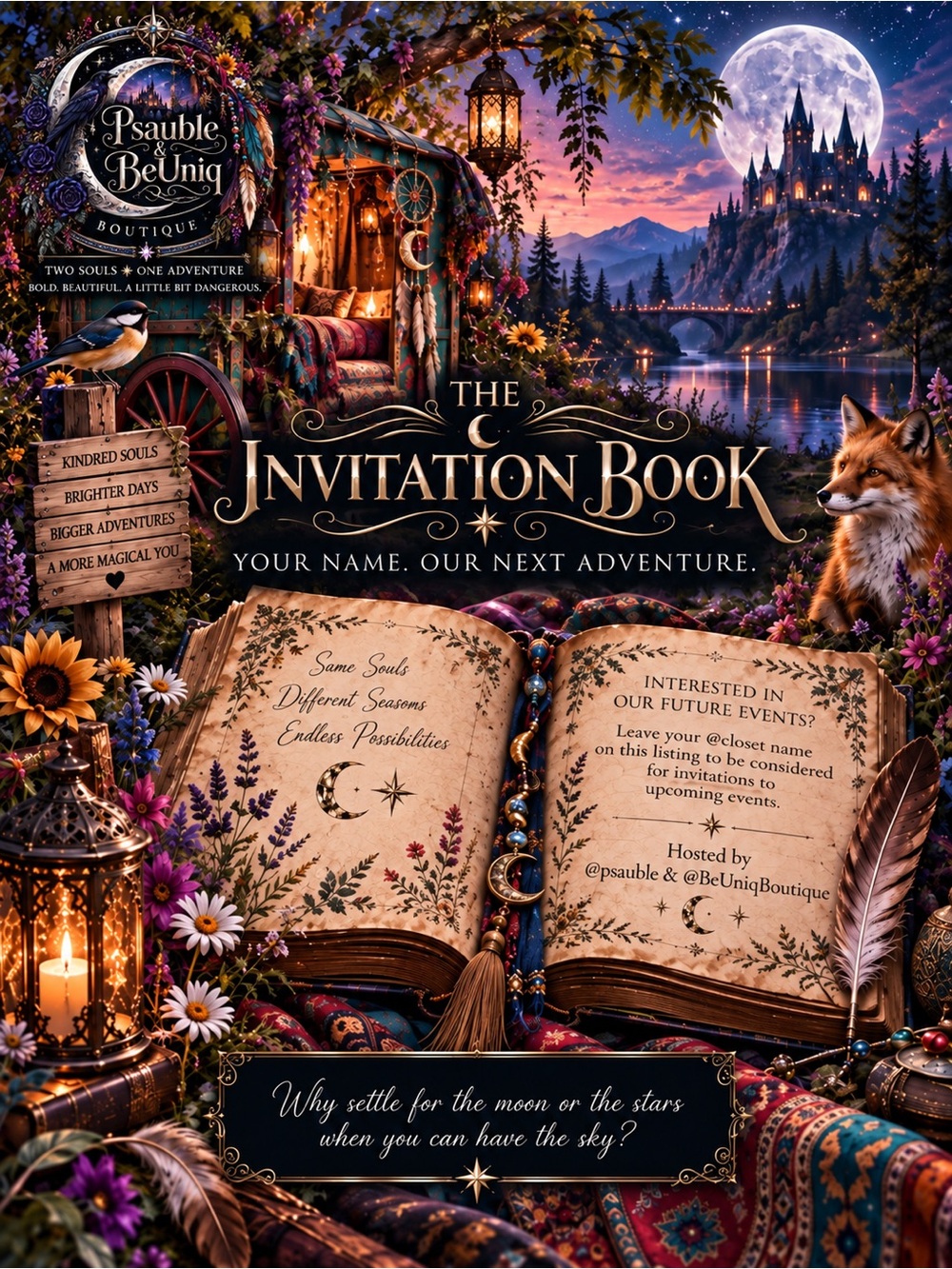 🌙 🌻THE INVITATION BOOK ✦ Add Your Name for Future Event Invitations 💐🔮